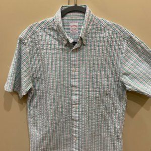 Men's SZ S Brooks Brothers short sleeve shirt EUC